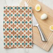 Raffinierter Mid-Century Modern Atomic Starburst Geschirrtuch (Viertel Falte)