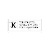 Raffinierter Monogramm-Rücksende-Stempel Permastempel (Design)