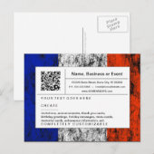 raffinierter QR-Code: France Einladungspostkarte (Vorne/Hinten)