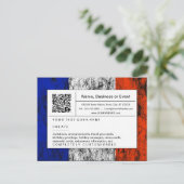 raffinierter QR-Code: France Einladungspostkarte (Stehend Vorderseite)