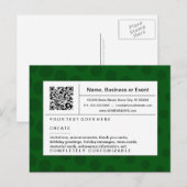 Raffinierter QR-Code: grüner Halfton Einladungspostkarte (Vorne/Hinten)