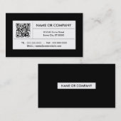 raffinierter schwarz-weißer QR-Code Visitenkarte (Vorne/Hinten)