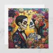 Raffinierter Tag der Toten Einladung (Vorne/Hinten)