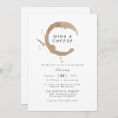 Raffinierter Wein & Käse | Einladung (Vorne/Hinten)