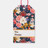 Raffiniertes Boho Floral Party Geschenkanhänger (Rückseite)