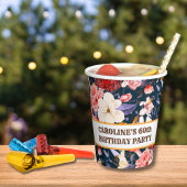 Raffiniertes Boho Floral Party Pappbecher