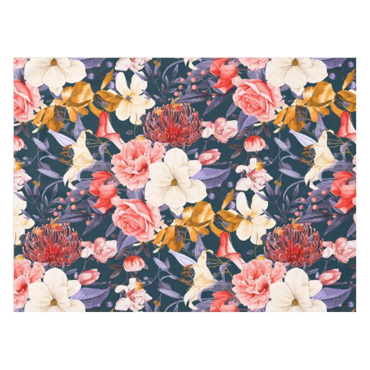 Raffiniertes Boho Floral Party Tischdecke (Vorderseite (Horizontal))