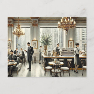 Raffiniertes Café in San Francisco Postkarte