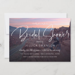 Raffiniertes Chic Foto Brautparty Einladung