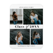 Raffiniertes Collage EDITABLE Abschluss Magnet (Vertikal)