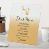 Raffiniertes Getränkemenü Sockelschild (In Situ)