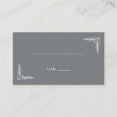 Raffiniertes Grau Botanisch Platzkarte (Vorderseite)