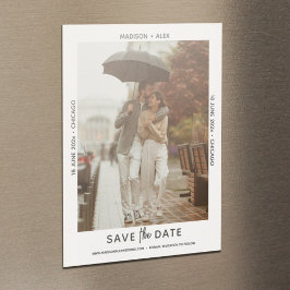 Raffiniertes Minimal-Foto Speichern Sie die Date-M Magnetkarte