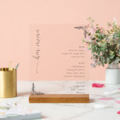Raffiniertes Minimalistisches Barmenü Acrylschild (Hochzeit)