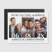 Raffiniertes Minimalistisches Foto Speichern des D Magnetkarte (Vorne/Hinten)