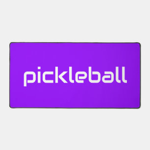 Raffiniertes, modernes, weißes PICKLEBALL auf Lila Schreibtischunterlage
