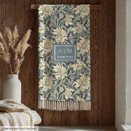 Raffiniertes Morris inspiriertes Pastell-Erbe gemü Fleecedecke