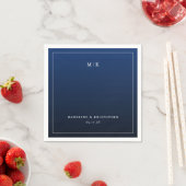 Raffiniertes Navy Blau Minimalistisch Serviette (Beispiel)