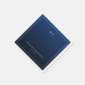 Raffiniertes Navy Blau Minimalistisch Serviette (Ecke)