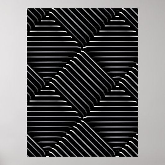 Raffiniertes Quadrat Muster 2 Poster (Vorne)