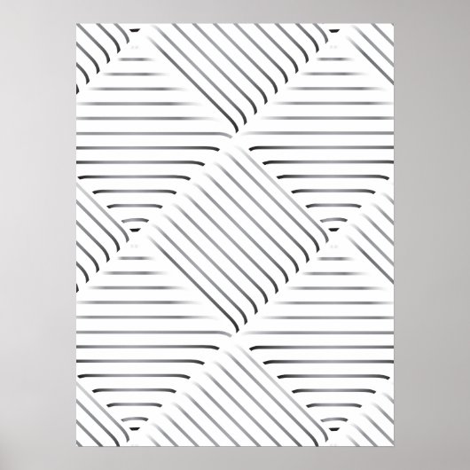 Raffiniertes Quadratmuster Poster (Vorne)