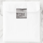 Raffiniertes Salz Quadratischer Aufkleber (Tasche)