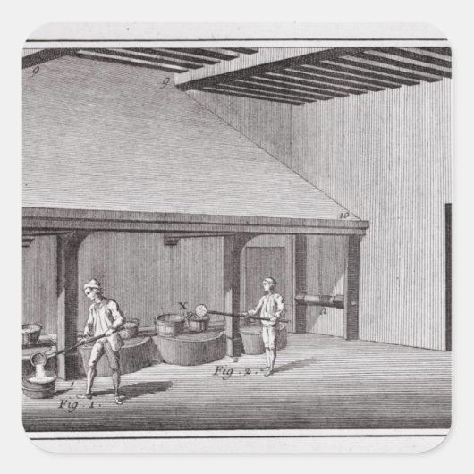 Raffiniertes Salz Quadratischer Aufkleber (Vorderseite)