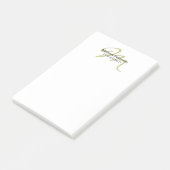 Raffiniertes Schriftmonogramm Initiale Modern Post-it Klebezettel (angewinkelt)