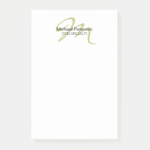 Raffiniertes Schriftmonogramm Initiale Modern Post-it Klebezettel