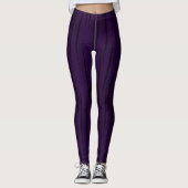 Raffiniertes Schwarzes Unique Flames Violet Leggings (Vorderseite)