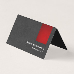 Raffiniertes stilvolles rotes graues Muster modern Visitenkarten