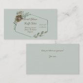 Raffle Enclos für das Brautparty "Sage Green Water Begleitkarte (Vorne/Hinten)
