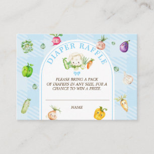Raffle für Baby Blue Diaper Begleitkarte