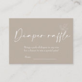 Raffle für das Beige Geschlecht, neutrale Babydusc Begleitkarte (Vorderseite)