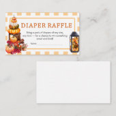 Raffle für die Dusche von Pumpkin-Baby-Dusche Begleitkarte (Vorne/Hinten)