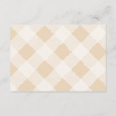 Raffle für die einheimische Babydusche Begleitkarte (Rückseite)