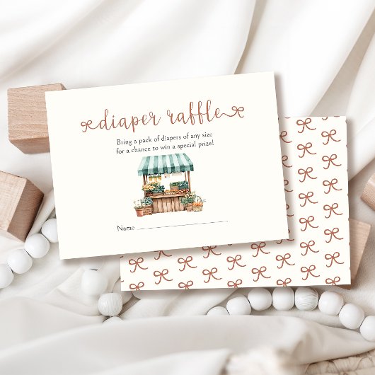 Raffle für die einheimische Babydusche Begleitkarte