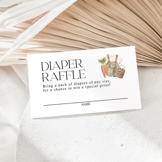 Raffle für lokale Bauern Begleitkarte