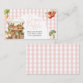 Raffle Gingham, ein landesweit angebauter Frischma Begleitkarte (Vorne/Hinten)