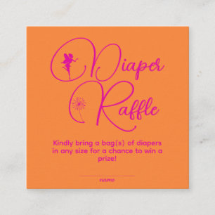 Raffle, Minimalistischer First Birthday Girl Fairy Begleitkarte