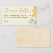 Raffle Raffle Ticket Gelbe Babydusche Begleitkarte (Vorne/Hinten)