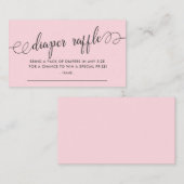 Raffle Ticket für Babydusche Begleitkarte (Vorne/Hinten)