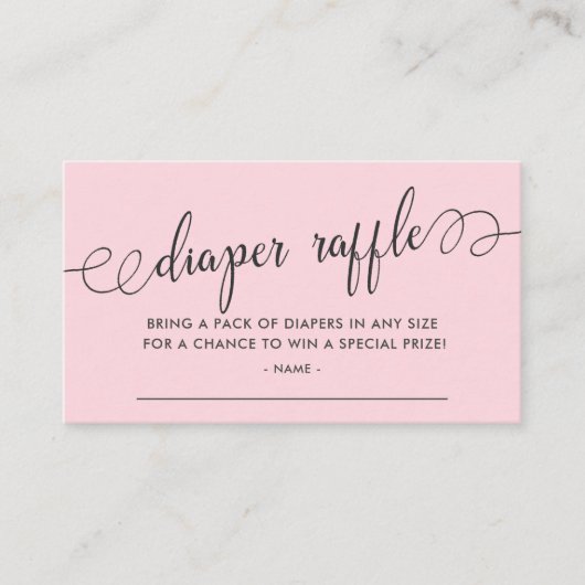 Raffle Ticket für Babydusche Begleitkarte (Vorderseite)