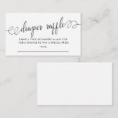 Raffle Ticket für Babydusche Begleitkarte (Vorne/Hinten)