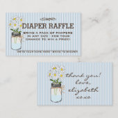Raffle Ticket für Babydusche | Begleitkarte (Vorne/Hinten)