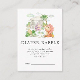 Raffle Ticket für Babydusche | Dinosaurier Begleitkarte