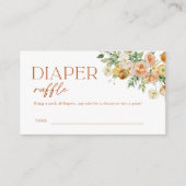 Raffle Ticket für Boho Blume Babydusche Begleitkarte (Vorderseite)