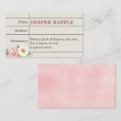 Raffle Ticket für das Babymädchen Book Library Begleitkarte (Vorne/Hinten)