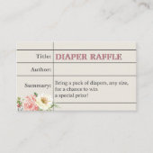 Raffle Ticket für das Babymädchen Book Library Begleitkarte (Vorderseite)