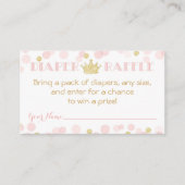 Raffle Ticket für das Crown Baby Showdusche Begleitkarte (Vorderseite)